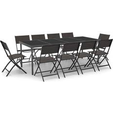 vidaXL 3073508 Ensemble repas de patio, 1 Table incluse 10 Chaises