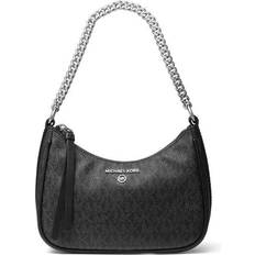 Michael Kors Silver Bags Michael Kors Jet Set Charm Small Logo Shoulder Bag - Black