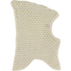 Balaclava hvid Smallstuff Uld Elefanthue - Offwhite/Gold