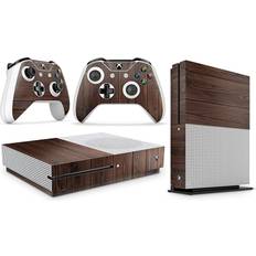 Xbox Series X Gaming Sticker Skins giZmoZ n gadgetZ Xbox One X Console Skin Decal Sticker + 2 Controller Skins - Wood