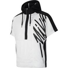 Kortermede Gensere NIKE Short Sleeve Half Zip Training Hoodie Men - White/Black