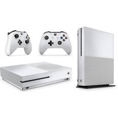 Bundle Decal Stickers giZmoZ n gadgetZ Xbox One S Console Skin Decal Sticker + 2 Controller Skins - Carbon White