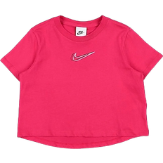 Nike Girl's Cropped Dance T-Shirt - Rush Pink (DQ5095-666)