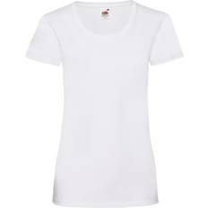 Fruit of the Loom Dam T-shirts Fruit of the Loom Valueweight Short Sleeve T-shirt W - White