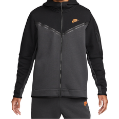 Nike Sportswear Tech Fleece Full-Zip Hoodie Men - Black/Dark Smoke Grey/Safety Orange