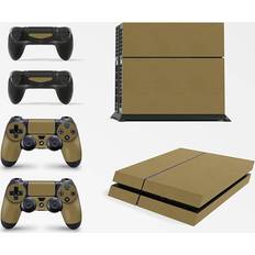 giZmoZ n gadgetZ PS4 Console Skin Decal Sticker + 2 Controller Skins - Metallic Gold