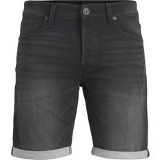 Jack & Jones Rick Icon GE 693 Indigo Knit Denim Shorts - Black/Black Denim