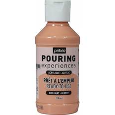 Rose Peintures acryliques Pebeo Pouring Experiences Flacon Pink Beige 118ml