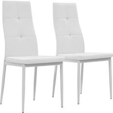 Cuir Chaises de Cuisine vidaXL - Chaise de Cuisine 96cm 2pcs