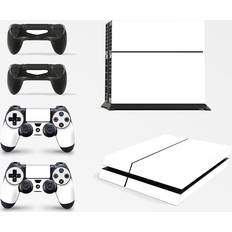 Bundle Decal Stickers giZmoZ n gadgetZ PS4 Console Skin Decal Sticker + 2 Controller Skins - White