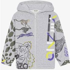 Kenzo Multi-icon Zipped Sweatshirt - Pearl Gray