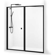 Svart Duschdörrar Macro Design Empire Swing Nisch (DESWN9588SKL) 1860x2004mm