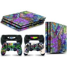 Gaming Accessories giZmoZ n gadgetZ PS4 Pro Console Skin Decal Sticker + 2 Controller Skins - Graffiti