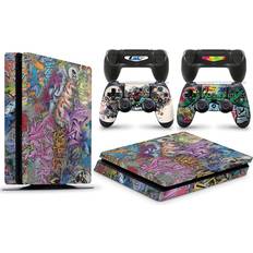 giZmoZ n gadgetZ PS4 Slim Console Skin Decal Sticker + 2 Controller Skins - Graffiti