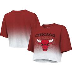 Majestic Chicago Bulls Repeat Dip-Dye Cropped T-Shirt W