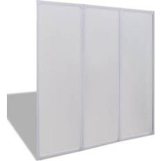 Vouwdeur / Scharnierdeur Douche Wanden vidaXL Badscherm 3 Panelen Vouwbaar 117 x 120 cm