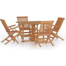 vidaXL 3096576 Ensemble repas de patio, 1 Table incluse 4 Chaises