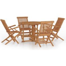 vidaXL 3096574 Set da pranzo per patio, 1 Tavolo incluso 4 Sedie