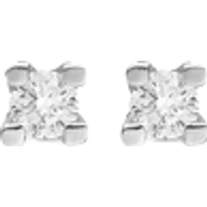 Christina Design Labgrown Stud Earrings - Silver/Diamond
