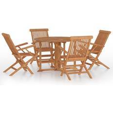 vidaXL 3096572 Ensemble repas de patio, 1 Table incluse 4 Chaises