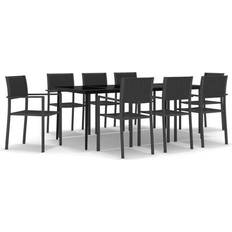 vidaXL 3099280 Matgrupp, 1 Bord inkl. 8 Stolar