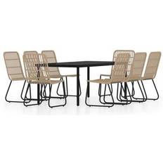 vidaXL 3099172 Patio Dining Set, 1 Table incl. 8 Chairs