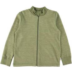 Wolle Cardigans Joha Cardigan w.zipper - Green Melange (19311-70-15963)