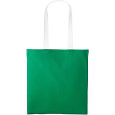 Nutshell Varsity Shopper Long Handle Tote Bag - Kelly Green/White