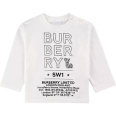 Baby Long-sleeve Logo Sketch Print Cotton Top - White (80537951)
