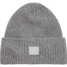 Mini Pansy Face Wool Beanie - Grey