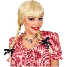 Billig Lange parykker Widmann Bavarian Blonde Wig with Braids