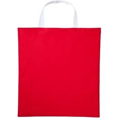 Nutshell Varsity Shopper Short Handle Tote Bag - Red/White