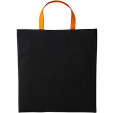 Nutshell Varsity Shopper Short Handle Tote Bag - Black/Orange