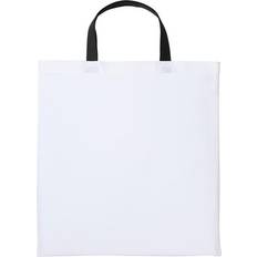 Nutshell Varsity Shopper Short Handle Tote Bag - White/Black