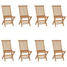 Teck Chaises de Jardin vidaXL 3096592 8-pack Chaise de jardin pour repas