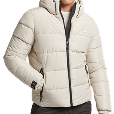 Superdry Sports Puffer Hooded Jacket M - Beige