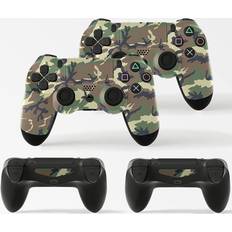 Gaming Accessories giZmoZ n gadgetZ PS4 2 x Controller Skins Full Wrap Vinyl Sticker - Camouflage