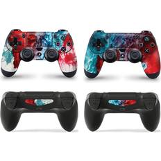 Controller Decal Stickers giZmoZ n gadgetZ PS4 2 x Controller Skins Full Wrap Vinyl Sticker - Color Explosion