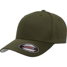 Girls Caps Flexfit Kid's Wooly Combed Cap - Olive Green