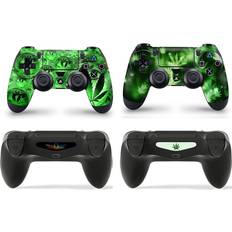 giZmoZ n gadgetZ PS4 2 x Controller Skins Full Wrap Vinyl Sticker - Weed