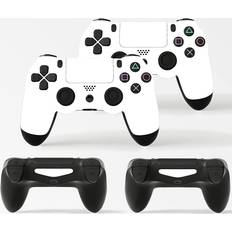 giZmoZ n gadgetZ PS4 2 x Controller Skins Full Wrap Vinyl Sticker - White