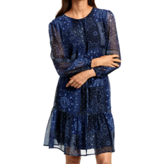 Tommy Hilfiger Paisley Knee Dress - Blue