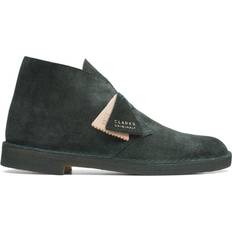 Green - Women Chukka Boots Clarks Desert Boot - Drk Green Hairy