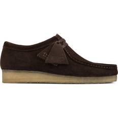 Brown - Women Moccasins Clarks Wallabee - Dark Brown