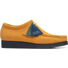 Women - Yellow Moccasins Clarks Wallabee - Yellow/Blue