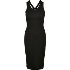 3XL - Damen Kleider Urban Classics Ladies Long Sleeveless Rib Dress - Black