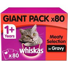 Whiskas Meat Selection in Gravy Adult 1+ Wet Cat Food 80x100g