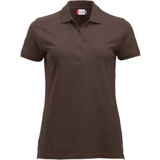 Femme - Marron Polos Clique Women's Marion Polo Shirt - Dark Mocha