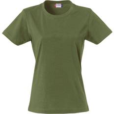 Clique Plain T-shirt W - Army Green