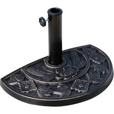 Parasol Bases OutSunny Half Round Parasol Umbrella Base 9kg